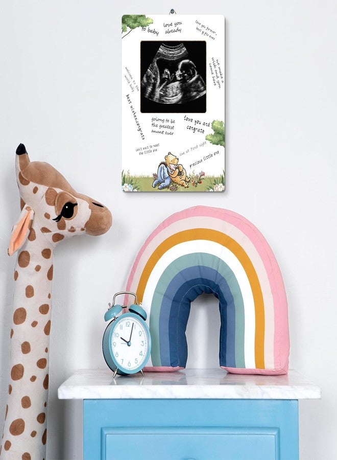 Hatzelou Classic Winnie Baby Shower Sign Picture Frame, Winnie Sonogram Picture Frame, Classic Pooh Baby Shower Signed Message Photo Frame, Gender Reveal Gifts 4.3 * 5.3 IN Photos - Image 4